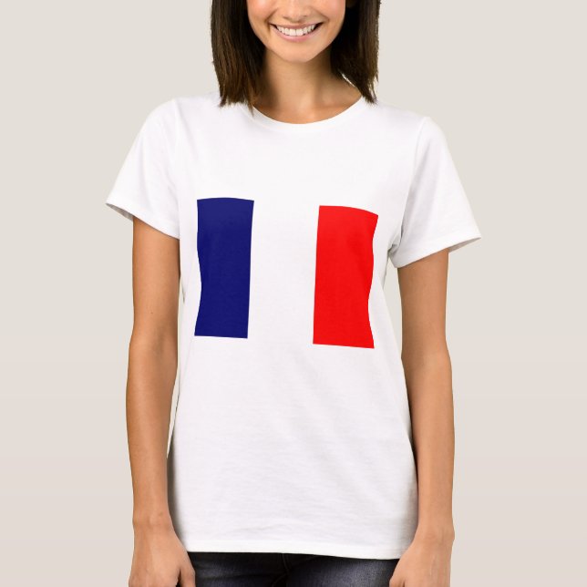 French Flag Design - OUI ! T-Shirt (Front)