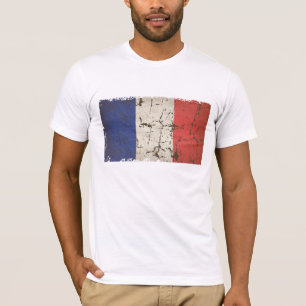 French Flag Distressed T-Shirt