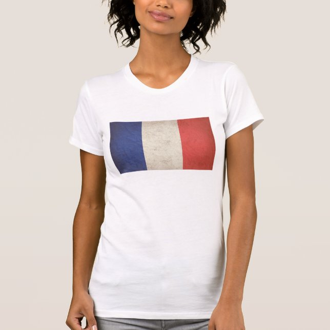 French Flag Distressed T-Shirt (Front)