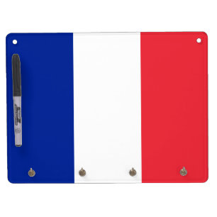 French Flag Dry Erase Board With Keychain Holder