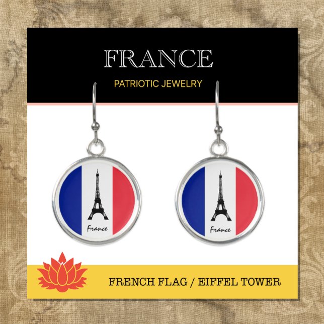 French flag Earrings, Eiffel Tower, France Earrings (Creator Uploaded)