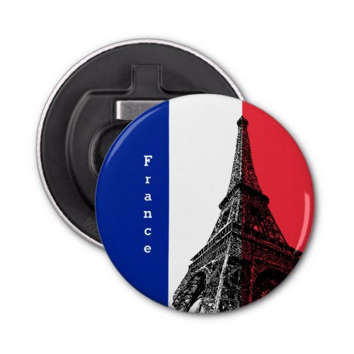 French flag  Eiffel Tower _ France sports fans Bottle Opener