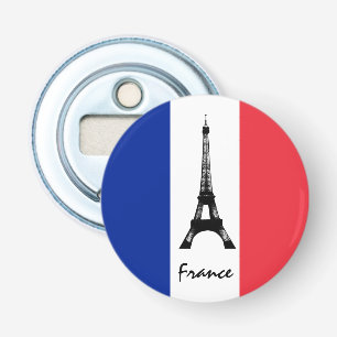 French flag & Eiffel Tower - France /sports fans Bottle Opener