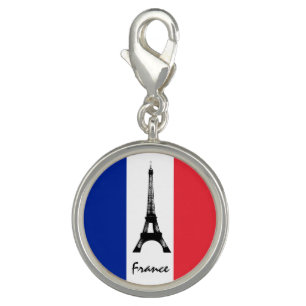 French flag & Eiffel Tower - France /sports fans Charm