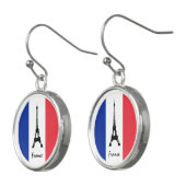 French flag & Eiffel Tower - France /sports fans Earrings | Zazzle