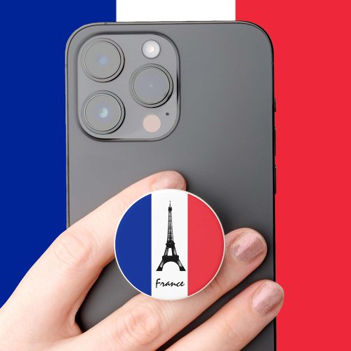 French flag  Eiffel Tower _ France sports fans PopSocket