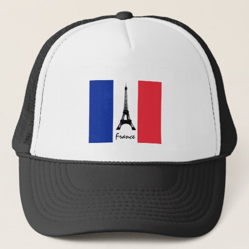 French flag  Eiffel Tower _ France sports fans Trucker Hat