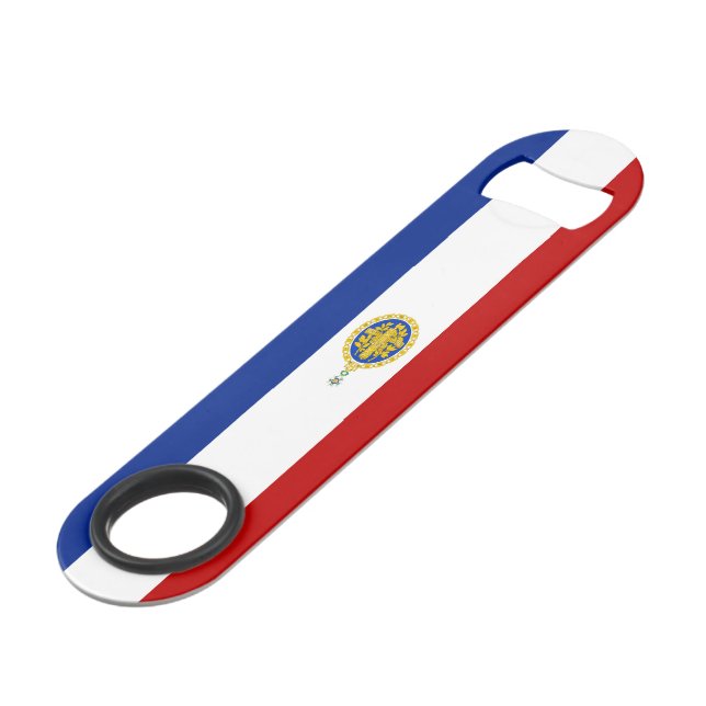 French flag-emblem bar key (Front Angled)