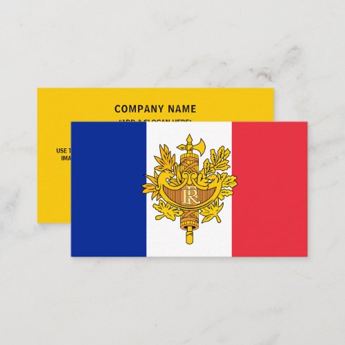 French Flag  Emblem Flag of France Business Card