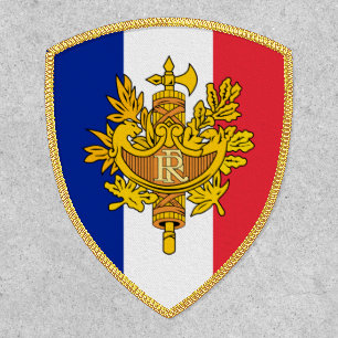 French Flag & Emblem, Flag of France Patch