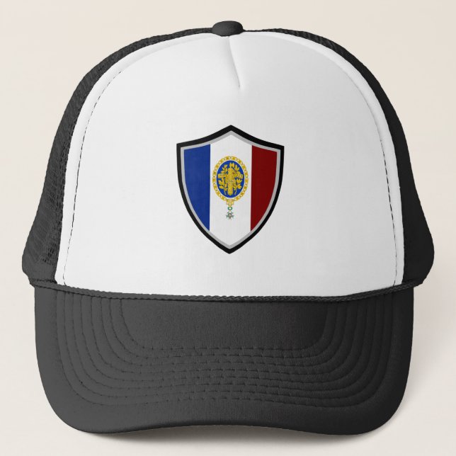French flag-emblem trucker hat (Front)