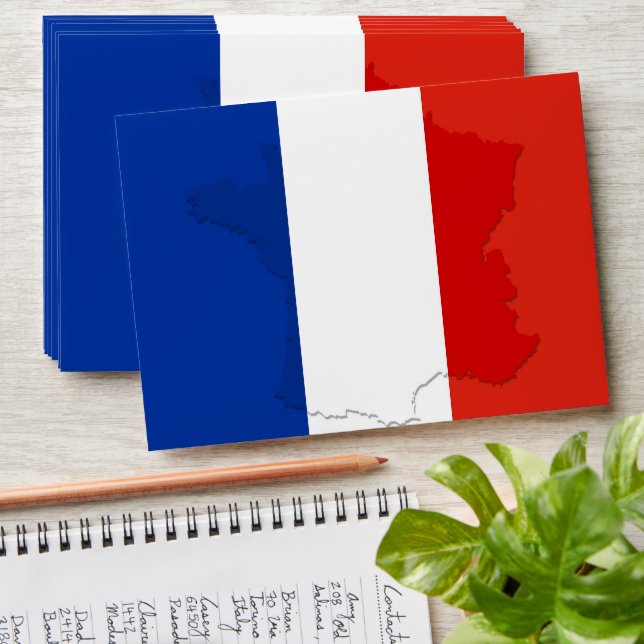 French flag envelope (Stacked)