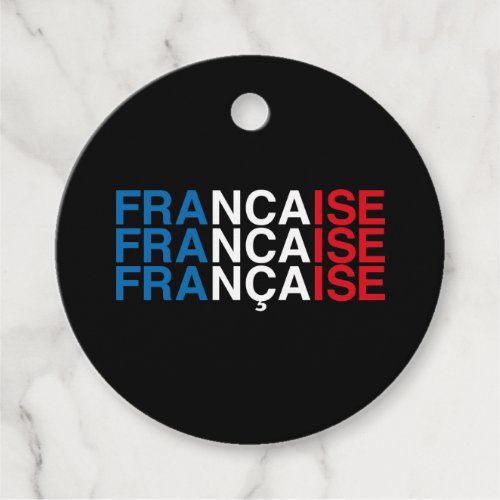 FRENCH Flag Favor Tags