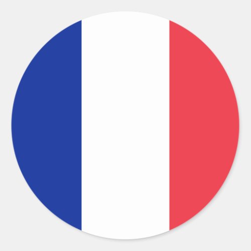 French Flag Flag of France Classic Round Sticker