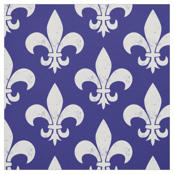 French Flag Colors Fleur De Lis Fabric Zazzle