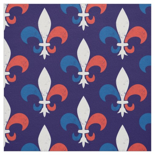 French Flag Fleur de Lys Fabric