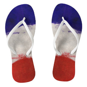 French Flag Flip Flops