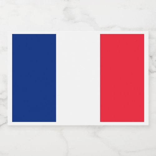 French Flag Food Label