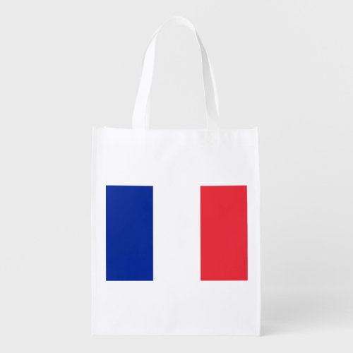 French Flag France Grocery Bag
