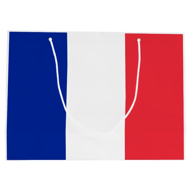 French Flag (France) Large Gift Bag (Back)