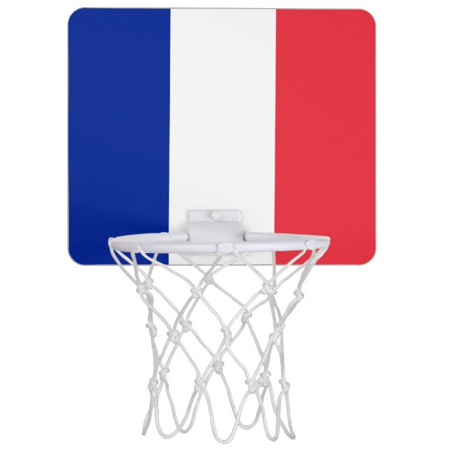 French Flag (France) Mini Basketball Hoop (Front)