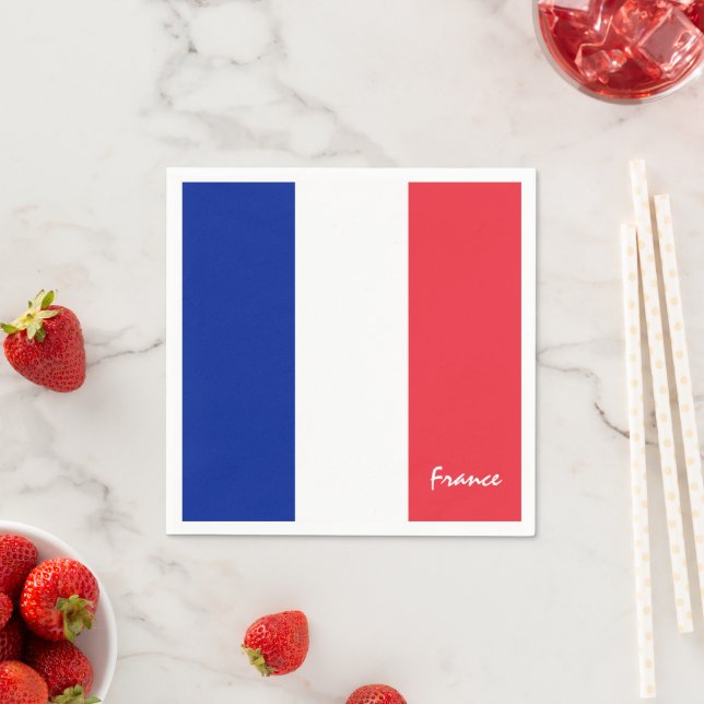 French flag & France party fashion /sports fans Napkins (Insitu)