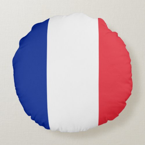 French Flag France Round Pillow