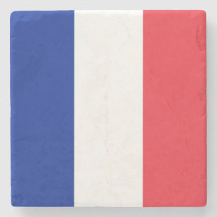 French Flag (France) Stone Coaster
