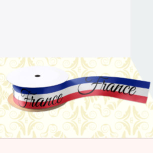 French Flag & France travel, holiday / sports Satin Ribbon