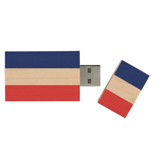 French Flag France Wood Flash Drive