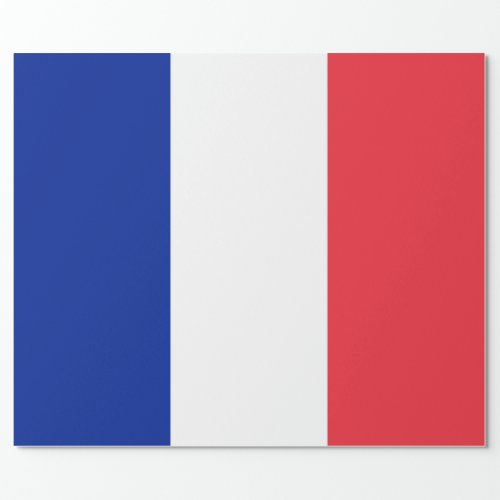 French Flag France Wrapping Paper