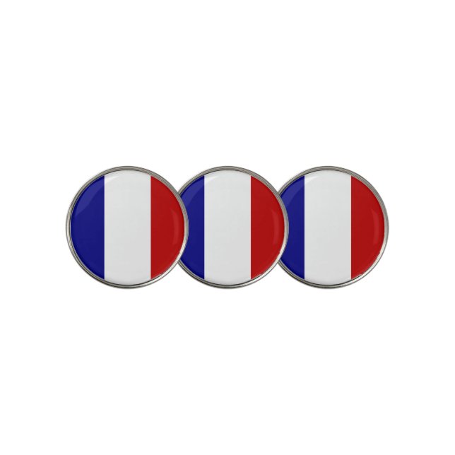 French Flag  Golf Ball Marker (3 Up)