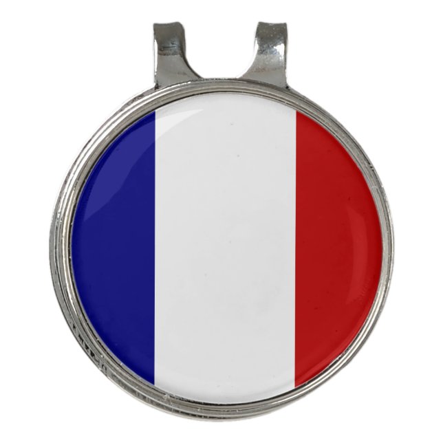 French Flag  Golf Hat Clip (Front)