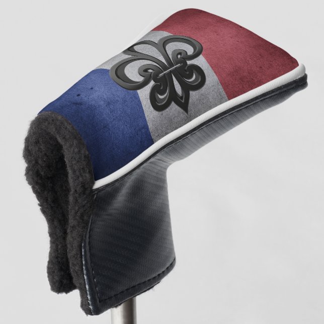 French flag golf head cover (3/4 Front)