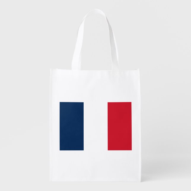French Flag Grocery Bag (Front)