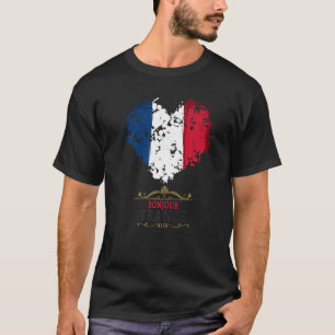 French Flag Heart Idea For Kids & France Flag Heri T-Shirt