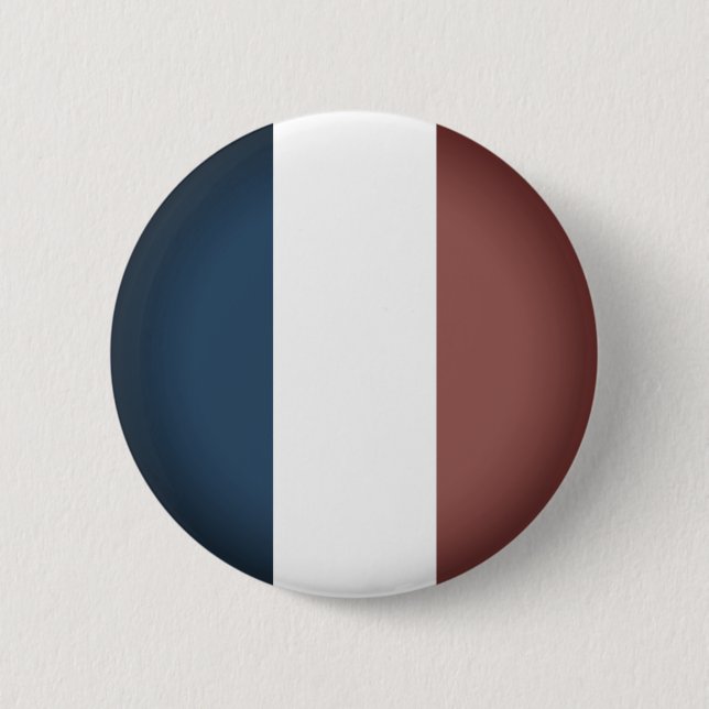 French Flag In Dark Colors Button (Front)