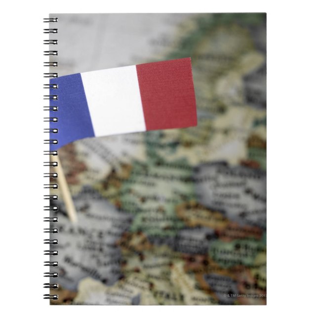 French flag in map notebook (Front)