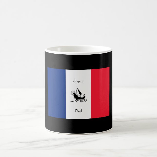 French Flag Joyeux Noel Christmas Mug (Center)