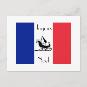 French Flag Joyeux Noel French Christmas Postcard
