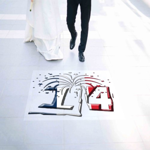 French Flag July 14 Quatorze Juillet Bastille Day Floor Decals