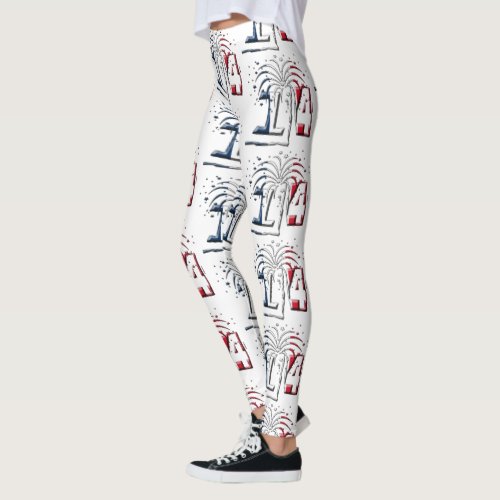 French Flag July 14 Quatorze Juillet Bastille Day Leggings