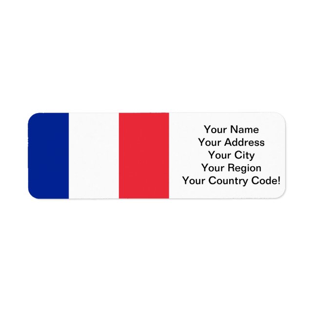 French Flag Label (Front)