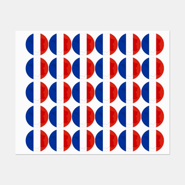 French flag labels (Sheet)