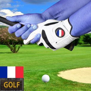 French Flag leather Golf Glove, France / marker Glove