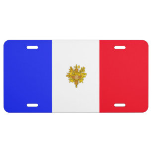 French flag license plate