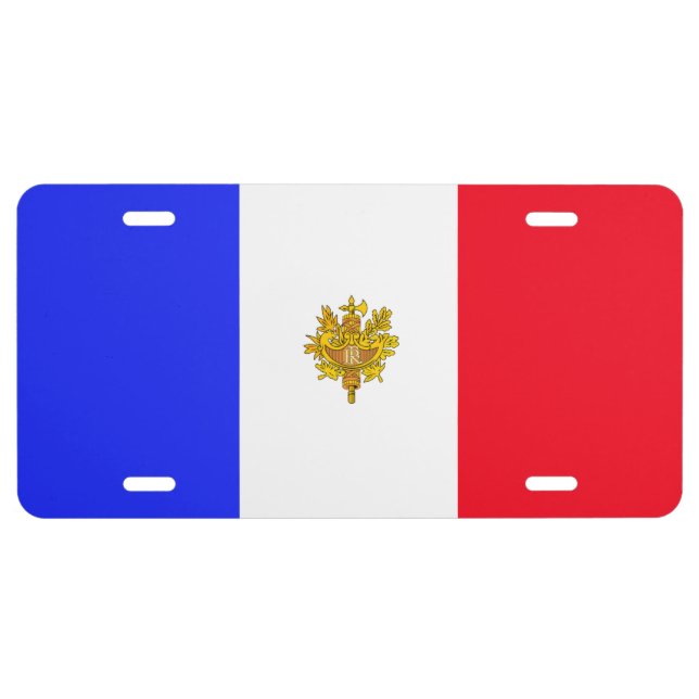French flag license plate (Front)