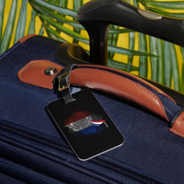 French flag luggage tag (Front Insitu 1)