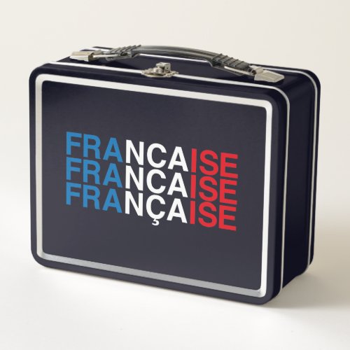 FRENCH Flag Metal Lunch Box