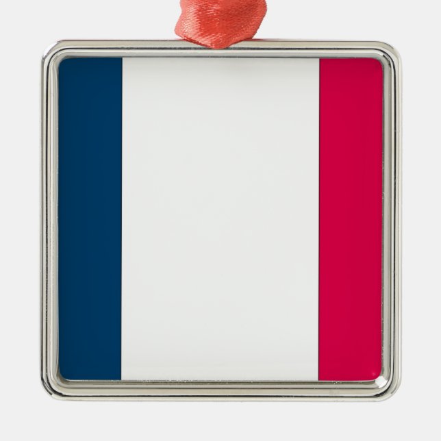 French Flag Metal Ornament (Front)